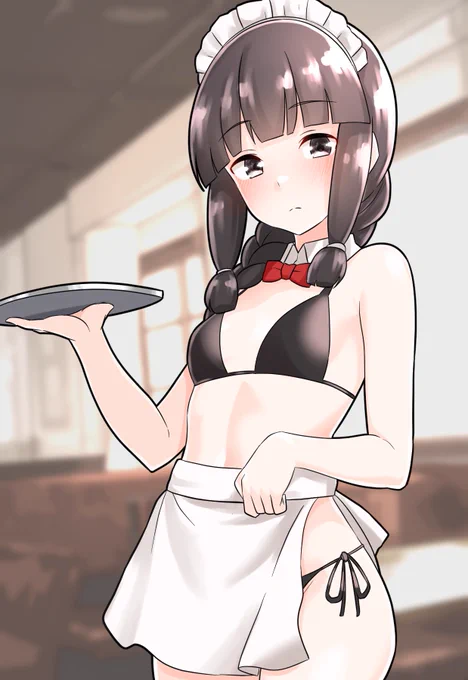 北上さんの進水日なのでメイドビキニな北上さん再掲です(◜ᴗ◝ ) #北上進水日 #艦これ