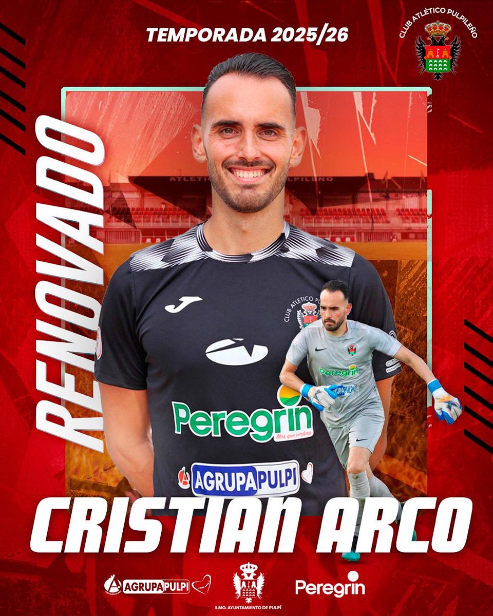 ℹ️ 𝐎𝐅𝐈𝐂𝐈𝐀𝐋 | Cristian Arco

✍🏻 Nuestro portero, Cristian Arco, defenderá la portería del San Miguel de Pulpí otra temporada más. Otro año más seguirá siendo nuestro guardián bajo palos.

¡Enhorabuena, <a href="/CristianArco/">Cristian Arco</a>! 💪🏻

#VamosPulpileño 🔴⚫️
