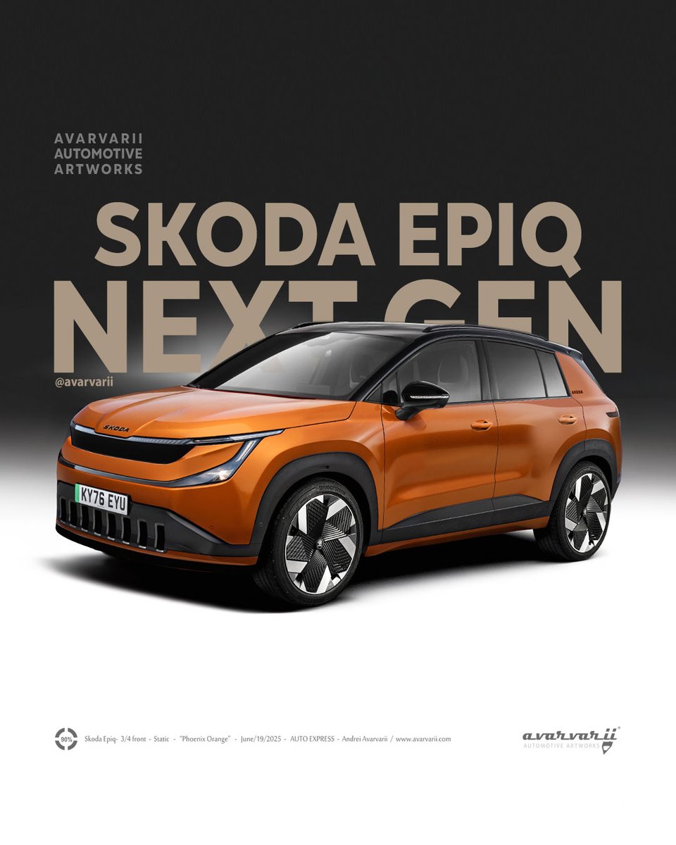 avarvarii_cars's tweet photo. Meet the new Škoda Epiq: a compact EV SUV launching in 2026 with bold design, up to 450km range, and prices from €25,000. Our exclusive 90% accurate renders reveal its ‘Modern Solid’ style. A rival to the MINI Aceman & Volvo EX30.
#Skoda #SkodaEpiq #FutureCars20 #Avarvarii https://t.co/OSNiRjQu8b