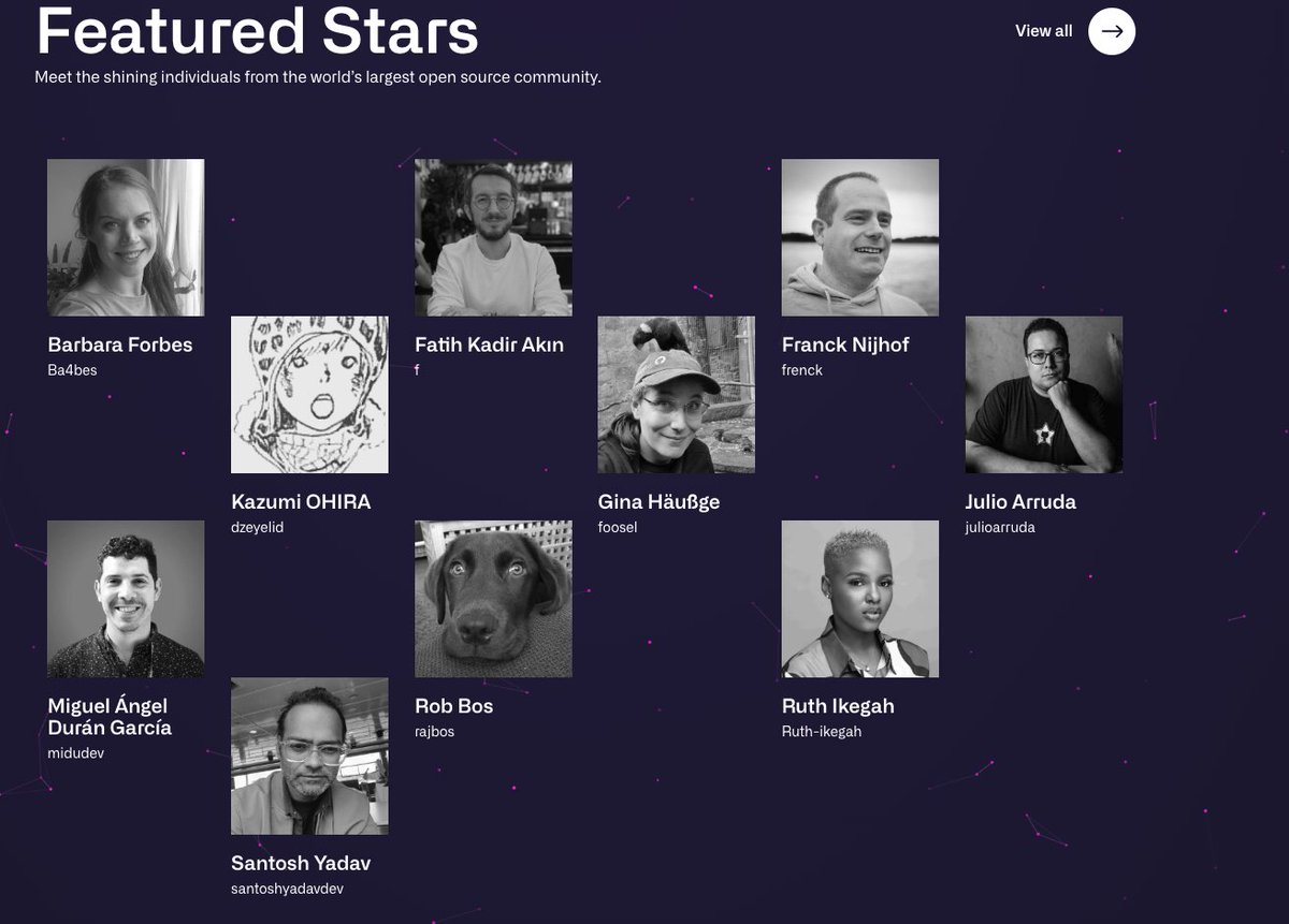 Oh, wow, I never noticed that I'm one of the GitHub Stars featured on the GitHub Stars home page.

One of the best developer programs out there, and I'm proud to be part of it.

#github