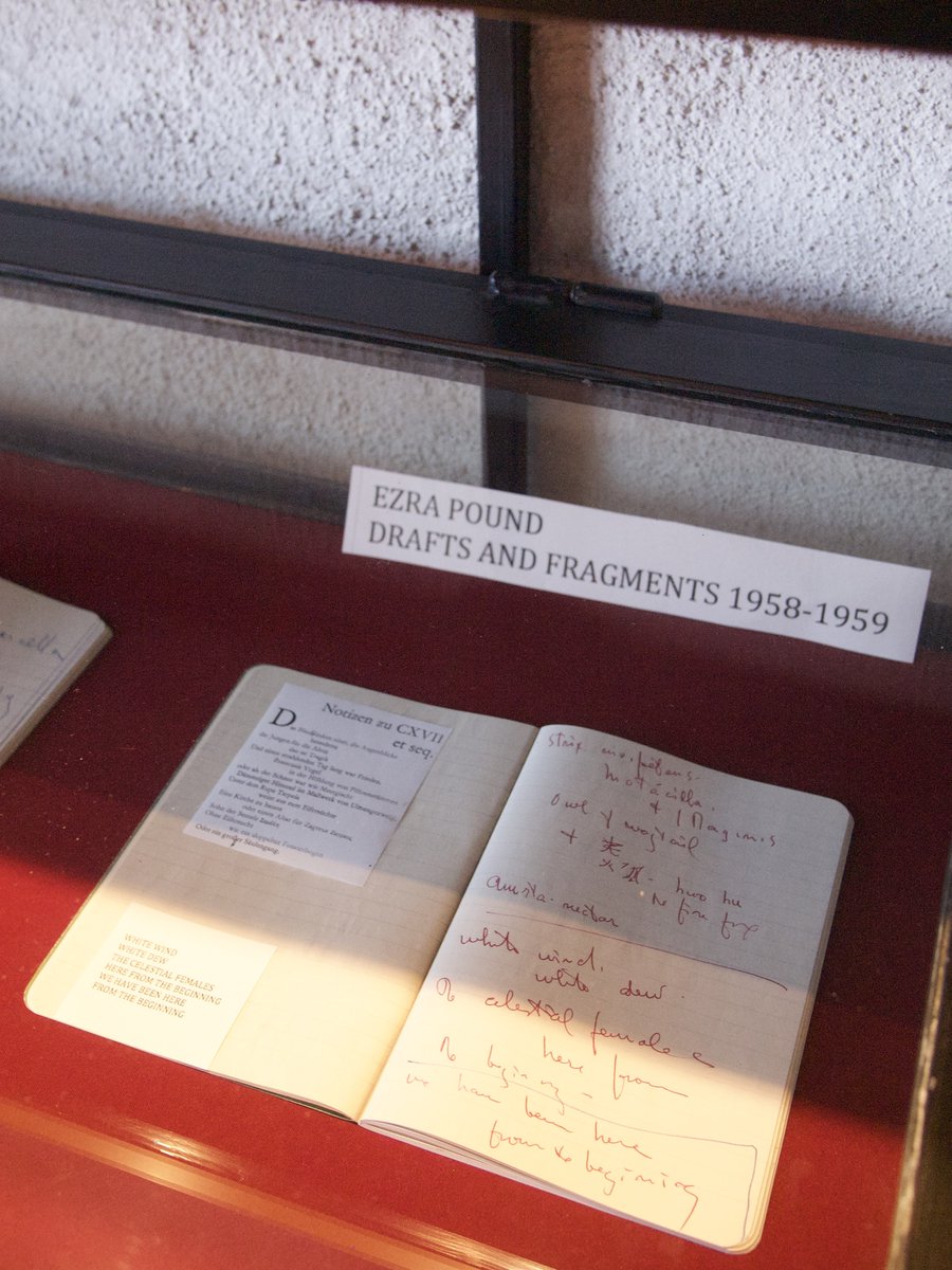 🔥Nelle vetrine del castello di Brunnenburg +sono esposti gli appunti di #EzraPound che diedero origine all'ultima sezione dei Cantos, quasi un "testamento spirituale" del poeta che racconto oggi su <a href="/pangea_rivista/">Pangea</a>  🔥

pangea.news