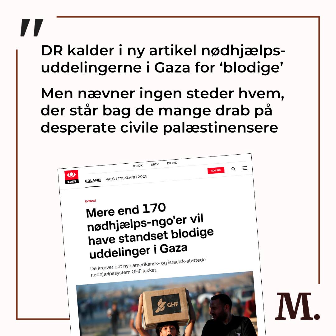 mediekritisk_n's tweet image. DR dækker mere end 170 nødhjælpsorganisationers krav om stop for Israels umenneskelige og dødelige nødhjælpsuddeling i Gaza. Desværre rummer artiklen adskillige afgørende udeladelser. Mest graverende nævner DR aldrig direkte, at det er den israelske hær, der står bag de mange…