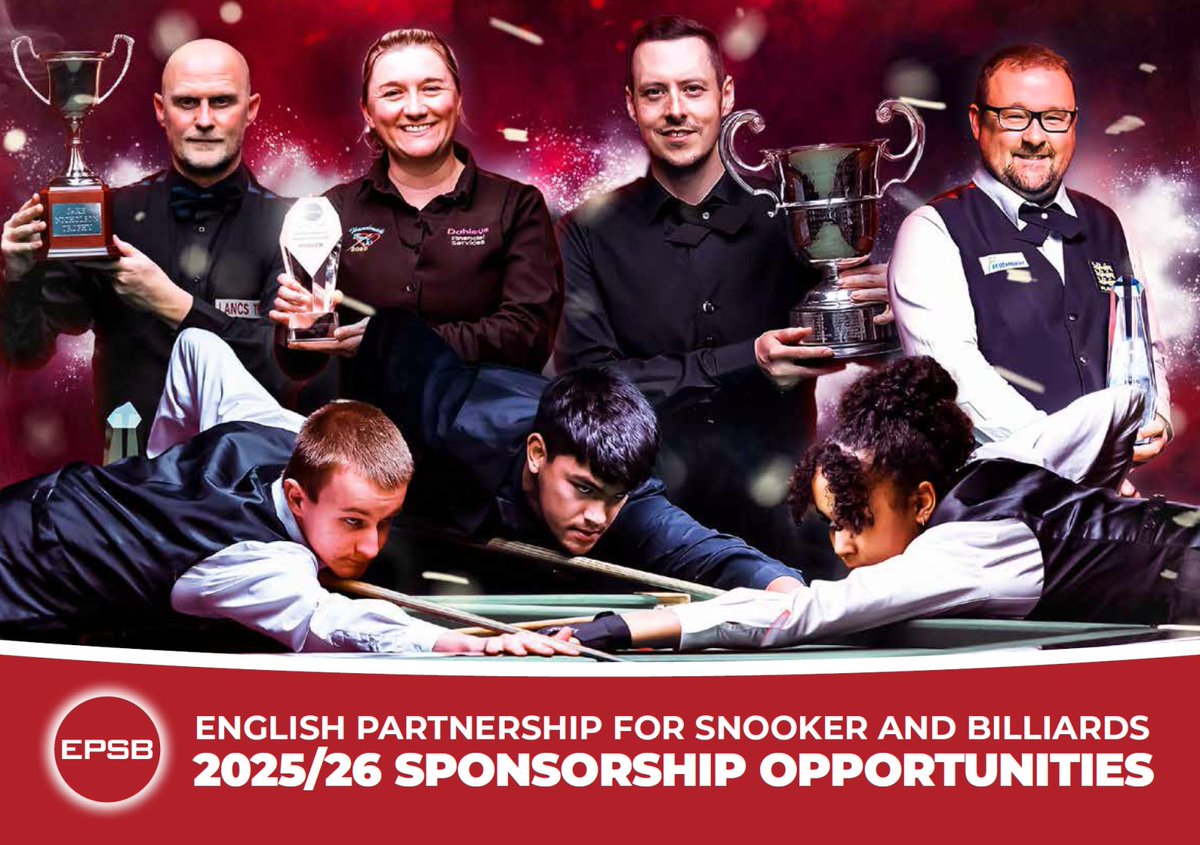 🏴󠁧󠁢󠁥󠁮󠁧󠁿 EPSB | BECOME A SPONSOR

Sponsorship opportunities are available with the national governing body of snooker and billiards in England!

Learn more ➡️ epsb.co.uk/about/become-a…

#EnglishSnooker