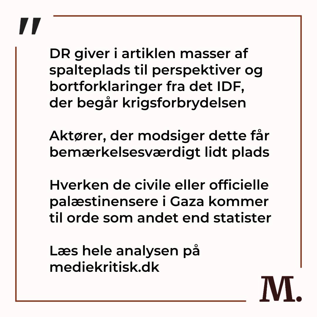 mediekritisk_n's tweet image. DR dækker mere end 170 nødhjælpsorganisationers krav om stop for Israels umenneskelige og dødelige nødhjælpsuddeling i Gaza. Desværre rummer artiklen adskillige afgørende udeladelser. Mest graverende nævner DR aldrig direkte, at det er den israelske hær, der står bag de mange…