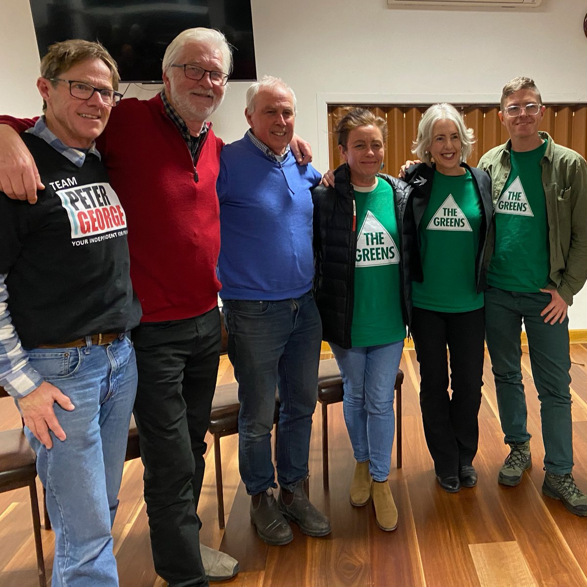 TasConstSociety's tweet image. Six of the 31 Franklin candidates came to a campaign forum tonight. Those six were Greens or Peter George team members. No Liberal or Labor candidates. Says a lot about the respect they have for the people they want to vote for them. #politas