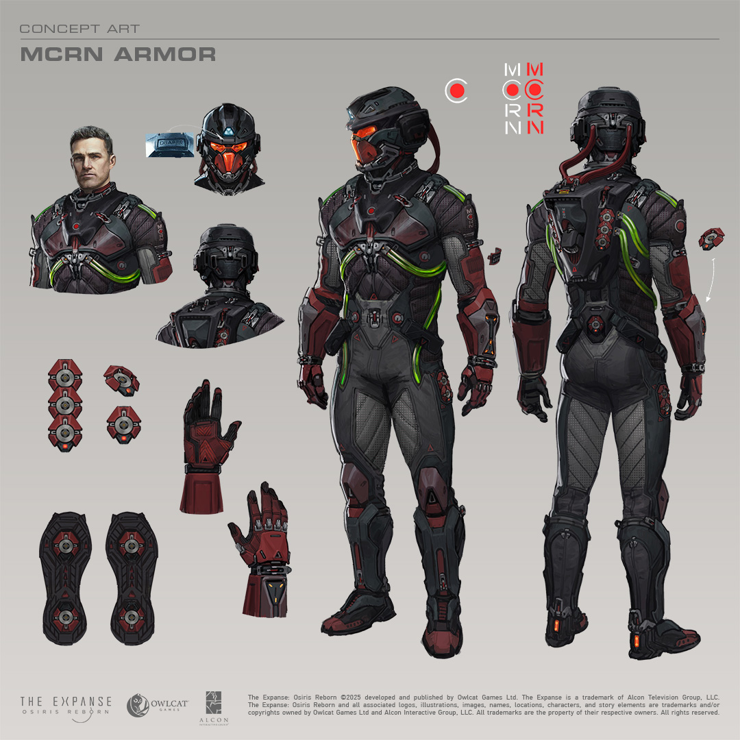 TheExpanseRPG's tweet image. Some Martians dedicate their lives to terraforming the red planet. Others join the Navy and train hard to protect the efforts of the former. MCRN troops are formidable, effective, and look impressive in their hi-tech armor. Would you put on this MCRN VAC suit, captain?
