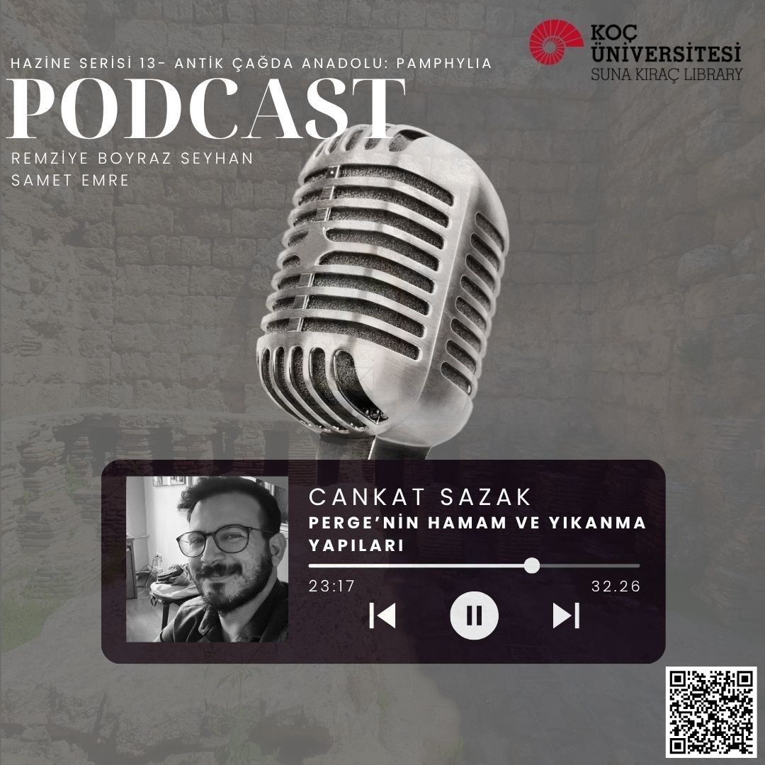 SunaKiracLib's tweet image. Hazine Serisi 13 – Antik Çağda Anadolu: Pamphylia teması kapsamında gerçekleştirdiğimiz bu podcast yayınında, antik dönemin önemli yerleşimlerinden biri olan Perge’nin hamam ve yıkanma yapıları üzerine kapsamlı bir değerlendirme sunulmaktadır. Roma dönemine tarihlenen bu yapılar…