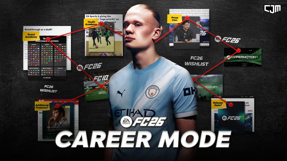 FC 26 Career Mode Wishlist 📑

🔗 youtu.be/l9YImT8N6y8

Konten tahunan CJM sebelum memasuki masa-masa reveal trailer dan deep dive title berikutnya dari EA Sports FC.

Inilah beberapa hal yang diharapkan ada di FC 26 Career Mode yang akan rilis pada akhir bulan September 2025.