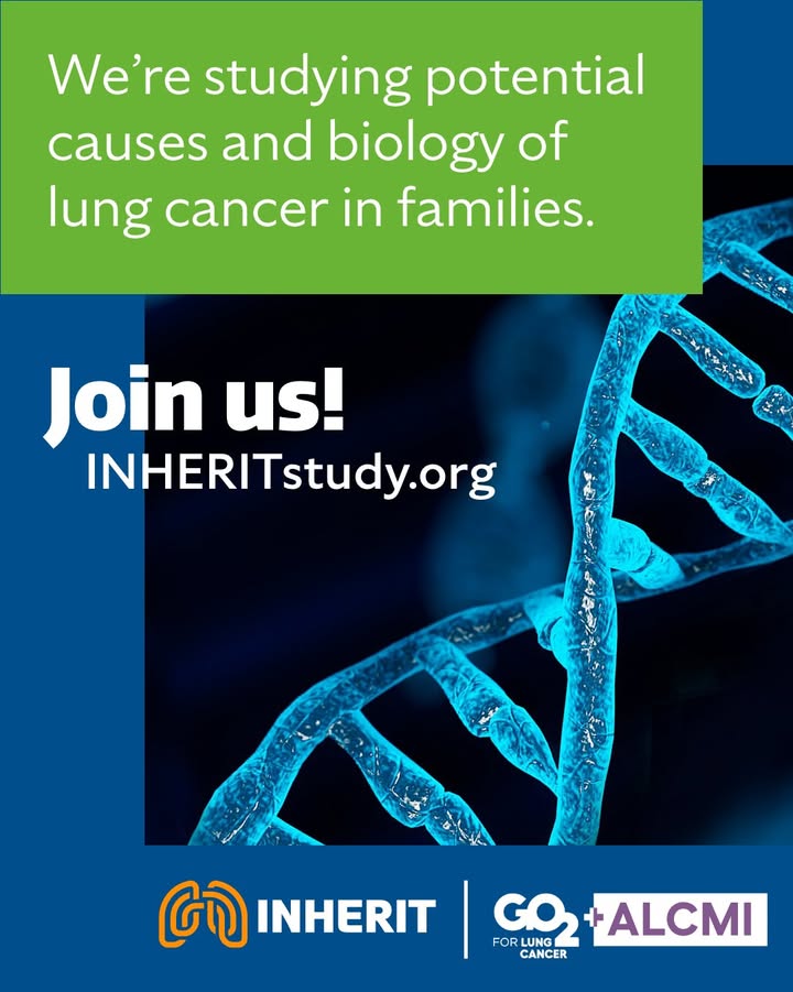 GO2 for Lung Cancer (@go2forlungcancr) on Twitter photo Did you know that lung cancer can run in families? If you have multiple family members with lung cancer, learn more about the INHERIT Study at inheritstudy.org Did you know that lung cancer can run in families? If you have multiple family members with lung cancer, learn more about the INHERIT Study at inheritstudy.org