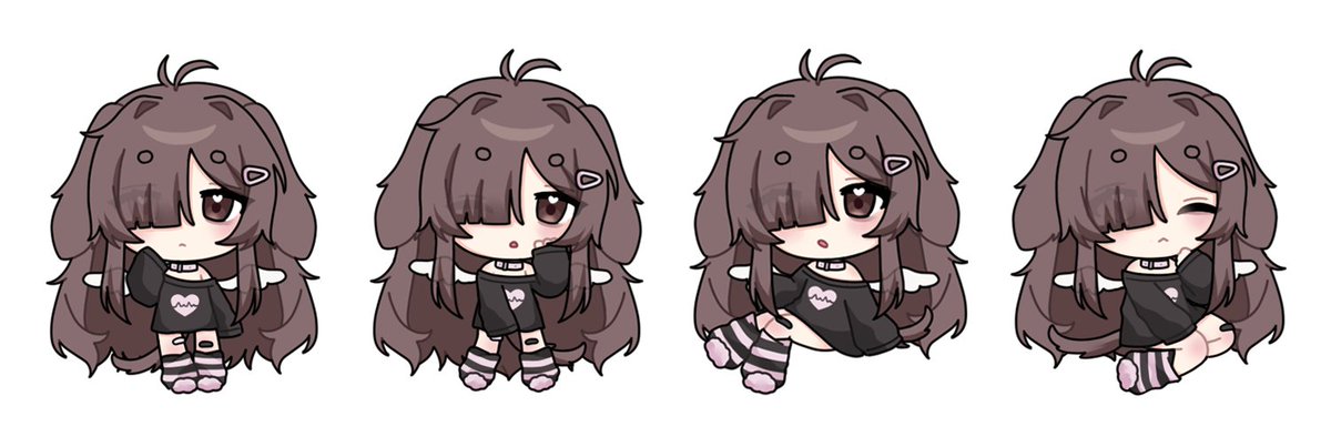 miu_chaa's tweet image. chibi bundle for @gloomy_vt  ✿
commissions are open below on vgen !