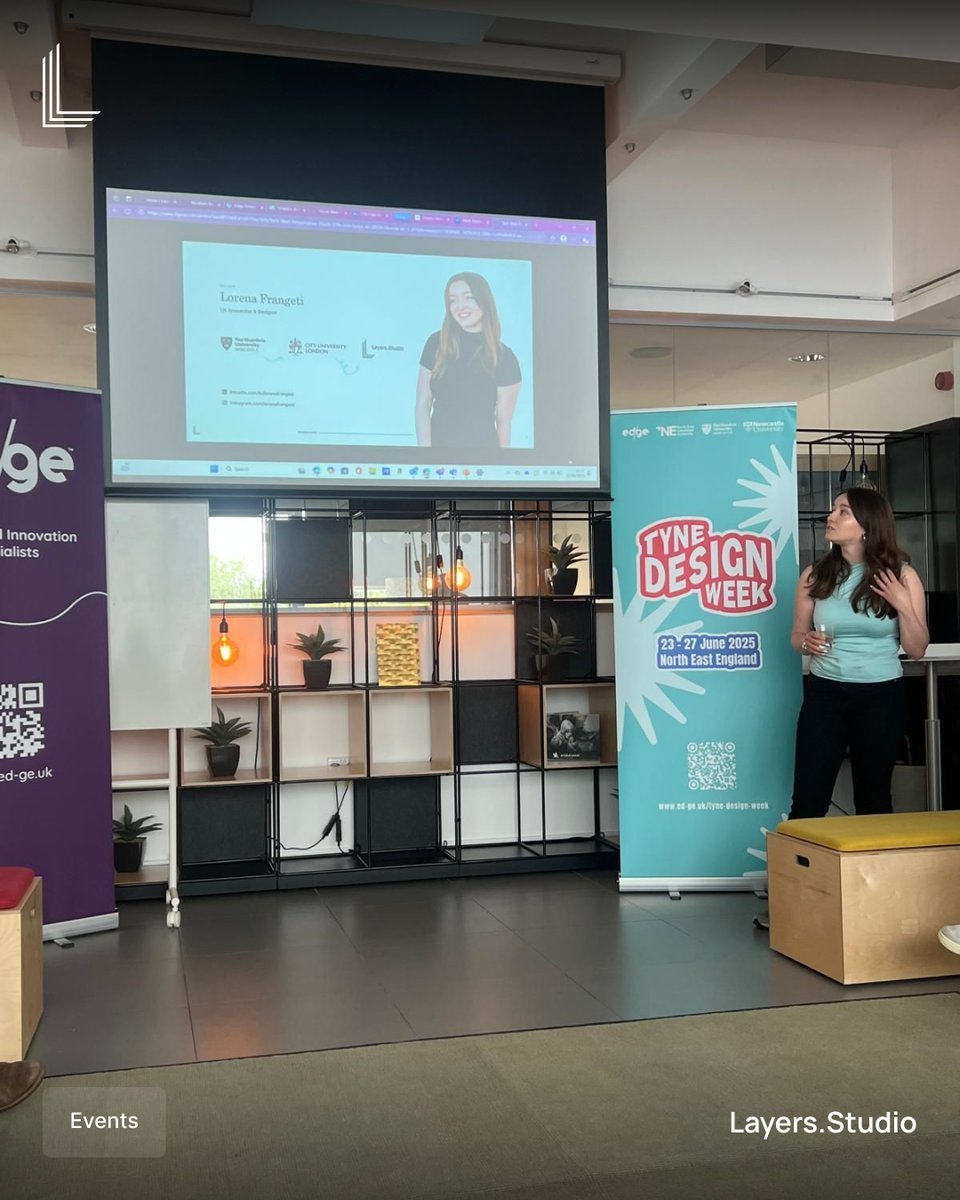 Layers Studio (@layersstudio) on Twitter photo Lorena recently gave a talk at the Northern Design Centre’s X20 event.
She shared what <a href="/LayersStudio/">Layers Studio</a> is all about and highlighted some of our recent projects.
Looking forward to more events like this! 🙌 Lorena recently gave a talk at the Northern Design Centre’s X20 event.
She shared what <a href="/LayersStudio/">Layers Studio</a> is all about and highlighted some of our recent projects.
Looking forward to more events like this! 🙌