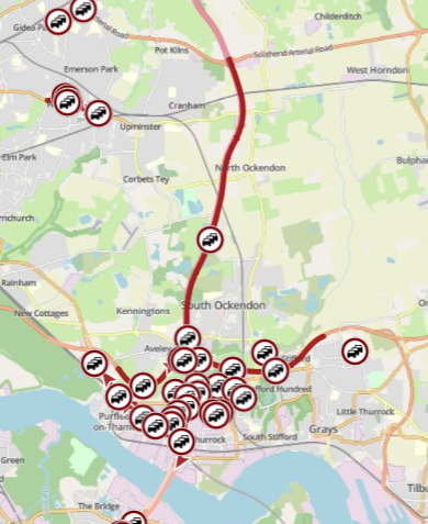 Essex_Travel's tweet photo. M25 QE2 Bridge closed by a jackknifed lorry - clockwise traffic into Kent is being diverted by the east bore of the tunnels - and anticlockwise traffic into Essex is only using one tunnel.  Long delays - clockwise M25 back to J29 (A127) and delays on roads around J30 and J31. https://t.co/cwL1HLokFW