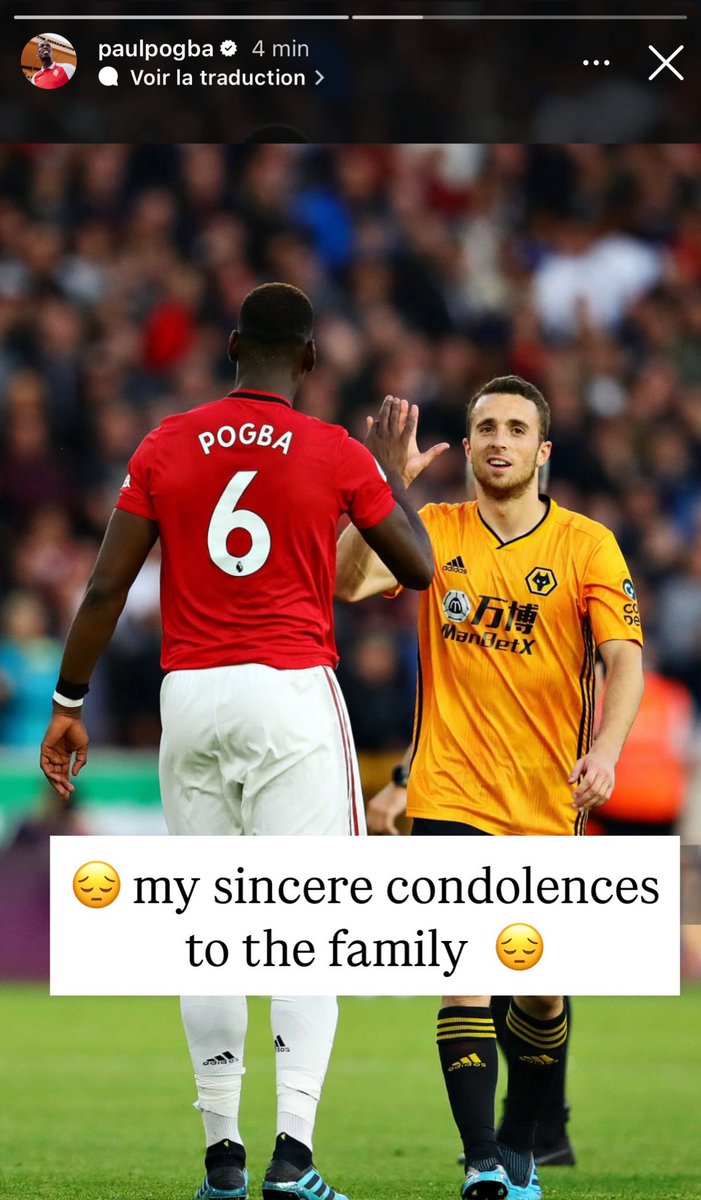 🚨🇫🇷 Paul Pogba on Instagram after the passing of Diogo Jota... 🙏🕊️