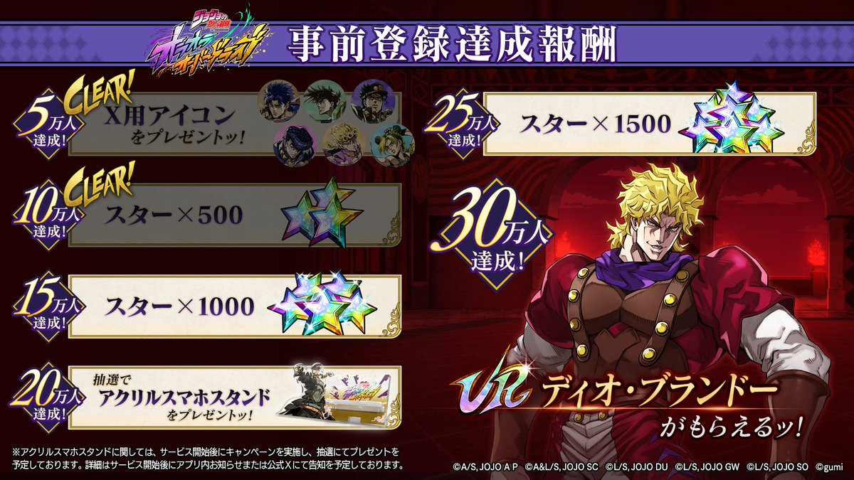 ◤#オラオラオーバードライブ◢| ＼ 事前登録者数10万人突破 /／ ディ