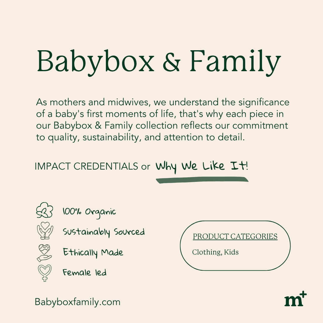 NEW BRAND: Excited to welcome @babyboxandfamily to the M+ platform and community! 🇩🇪 

Started by a mother and a midwife, and paving the way for mothers of newborn to find beautiful, 100% organic and ethically-made baby clothing.

Check them out! ❤️ 

📸 : Babybox &amp; Family