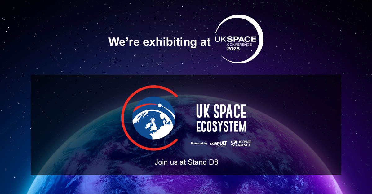 Satellite Applications Catapult (@satappscatapult) on Twitter photo The Catapult and <a href="/spacegovuk/">UK Space Agency</a> are proud to be showcasing the UK Space Ecosystem at this year’s <a href="/ukspaceconf/">UK Space Conference</a>.
Come and meet the team to learn at Stand D8 more about how we’re fostering partnerships, supporting innovation, and investing in the future of space. The Catapult and <a href="/spacegovuk/">UK Space Agency</a> are proud to be showcasing the UK Space Ecosystem at this year’s <a href="/ukspaceconf/">UK Space Conference</a>.
Come and meet the team to learn at Stand D8 more about how we’re fostering partnerships, supporting innovation, and investing in the future of space.