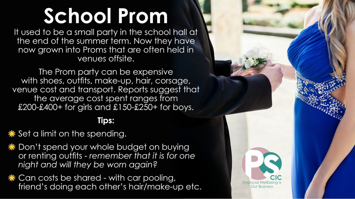 PennysmartCIC's tweet photo. With the average cost of the school prom running into the hundreds, here's some ways to save money.
There are many organisations that offer low-cost or even free outfits to eligible students who wouldn’t be able to afford them otherwise like @PromAlly &amp; @LoveWavertree 

#prom https://t.co/aSfbNnZCAG