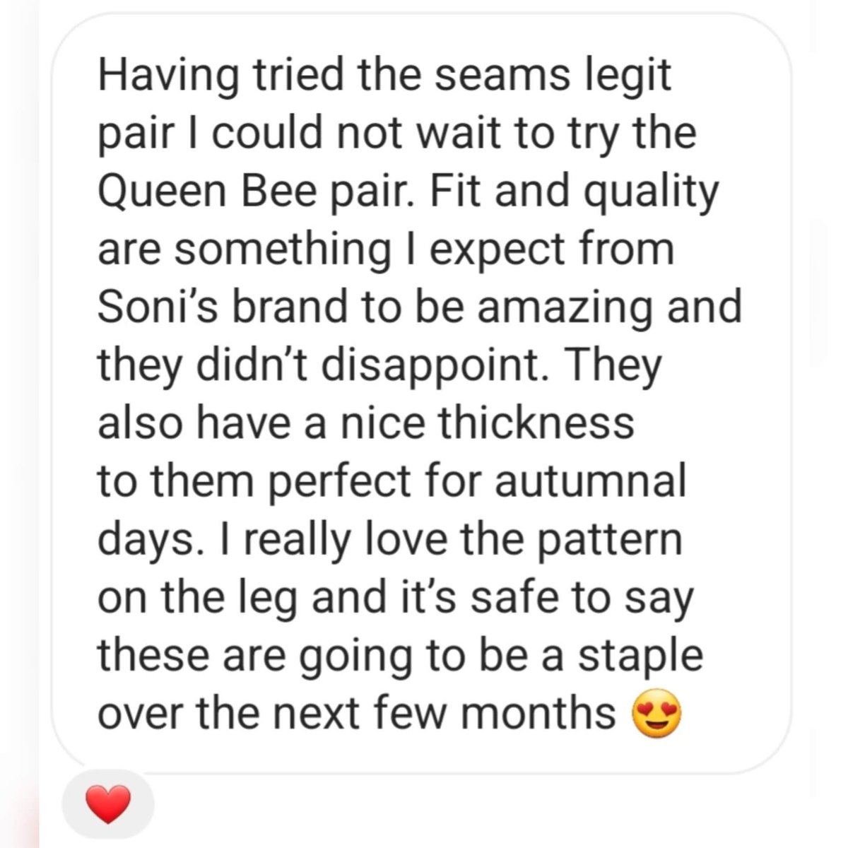 🤳🏽Buyer Reviews: Queen Bee Tights🤳🏽

🐝 Command attention without saying a word.
These tights bring bold elegance to the table, featuring a chic honeycomb pattern that’s made to stand out.

✨ Limited stock remaining!!

📷 Anonymous

🛍Shop: Link In Bio ☝🏼