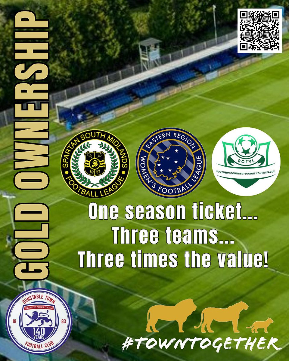 ⭐️ THREE FOR ONE! | Gold &amp; platinum ownerships gives access to all three senior teams games for 2025/26.

Save over £45 on men’s first team league games &amp; get FREE entry to all women’s and U18’s floodlit league games.

shorturl.at/EeF3L

#towntogether #youareenough