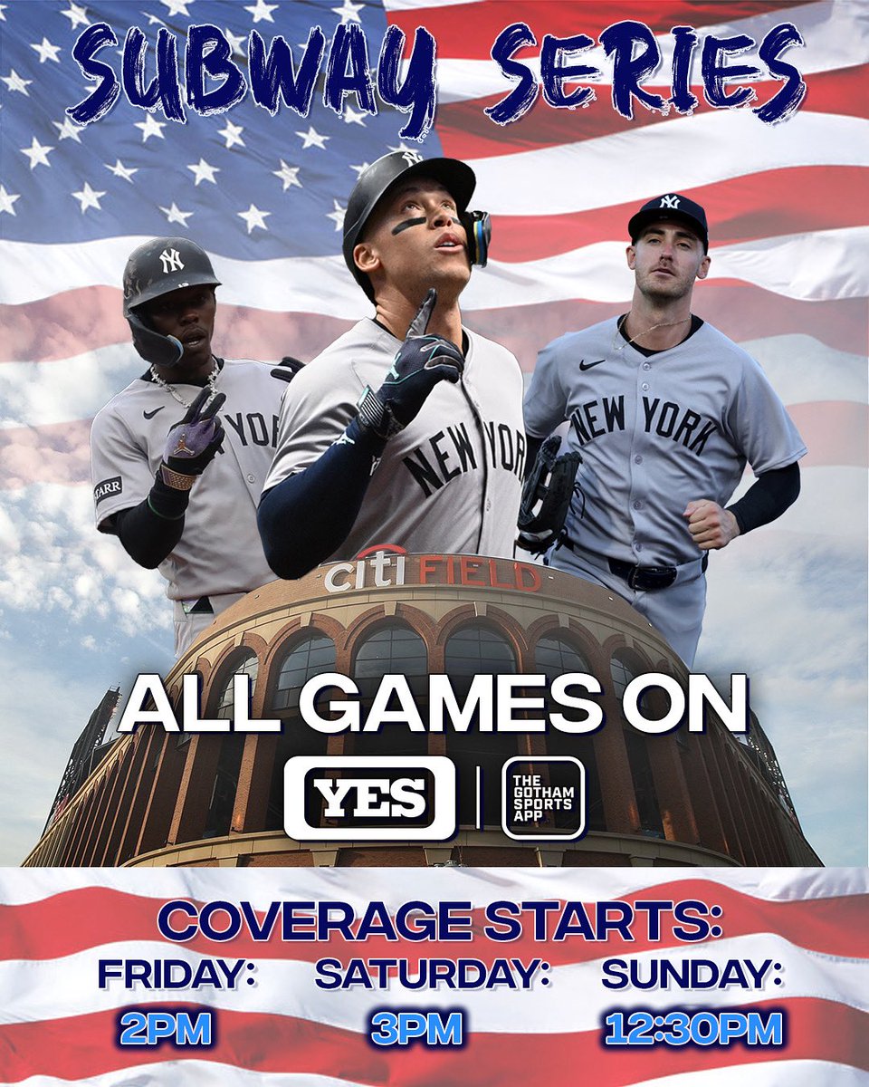 Spend the entire Subway Series with us! 🎆⚾️

#YANKSonYES