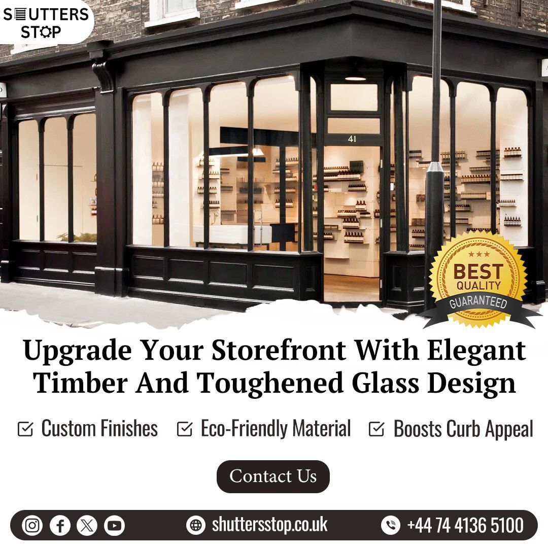 Shuttersstopuk's tweet image. ✨ Transform your #StorefrontDesign with #timelesselegance! ✨At #ShuttersStop, we specialize in custom timber and #ToughenedGlass designs that elevate your brand and #attractattention.🌿

🌐 shuttersstop.co.uk
📱 +44 7441 365100

#BusinessMakeover #ShuttersStopderby #derby