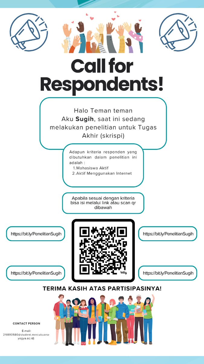 boyw8841's tweet photo. Halo teman-teman
ada yang mau barter kuesioner ga ya? 
Kriteria responden penelitian yang dibutuhkan, yaitu : 
1. Mahasiswa/i AKTIF
2. Aktif Menggunakan Internet
Kalo ada yang mau boleh komen atau DM aja ya! Atau bisa isi link dibawah ya https://t.co/PySBUtHSEZ
terimakasih! https://t.co/QjMvOAwlwr