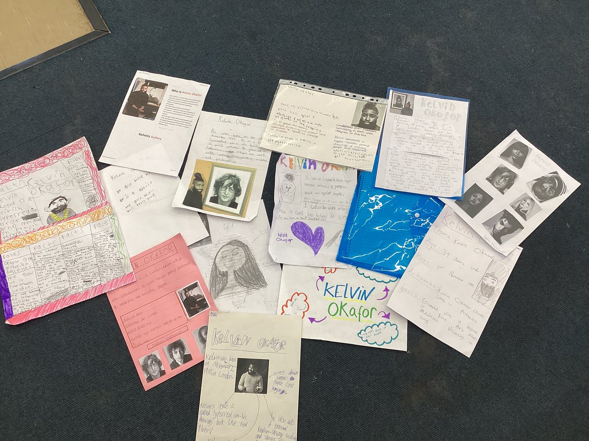 whcps's tweet photo. We have had a fantastic day learning about hyper-realist artist, Kelvin Okafor. 

This afternoon, we drew portraits &amp; self-portraits!

#WHCYear2 #WHCArt @KOkaforart https://t.co/4PDcBNE2DI