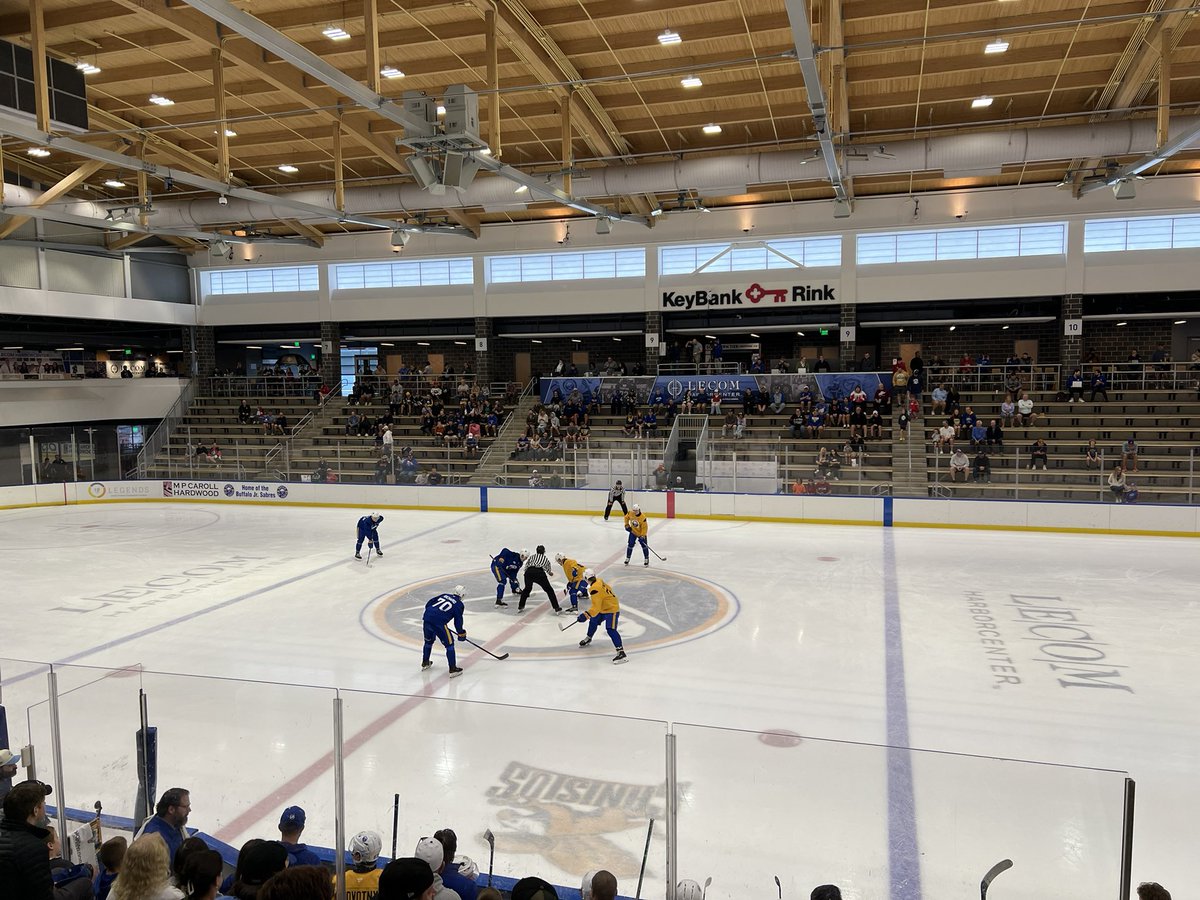 Blue v Gold scrimmage is underway to wrap up Sabres Development Camp