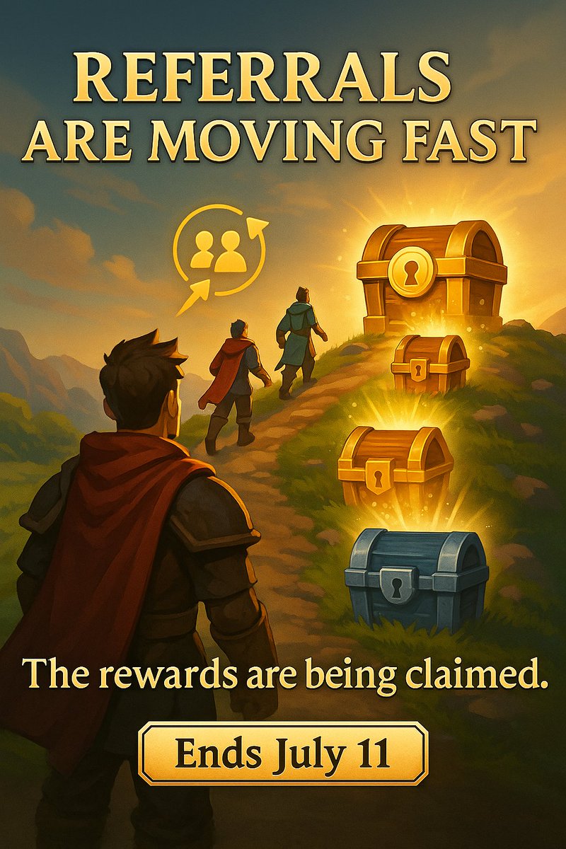 ⏳ 4 DAYS LEFT — CLEG Referrals

🎯 Every referral that upgrades to Mine Level 4 gets you closer to:
 📦 1 = Silver
 📦 3 = Gold
 📦 5 = Diamond
 💰 15 = The CLEG Chest

No luck. Just pure grind.
 📆 Ends July 11
 🔗 Check the Chests. blog.chainoflegends.com/uncategorized/…
 If you're not