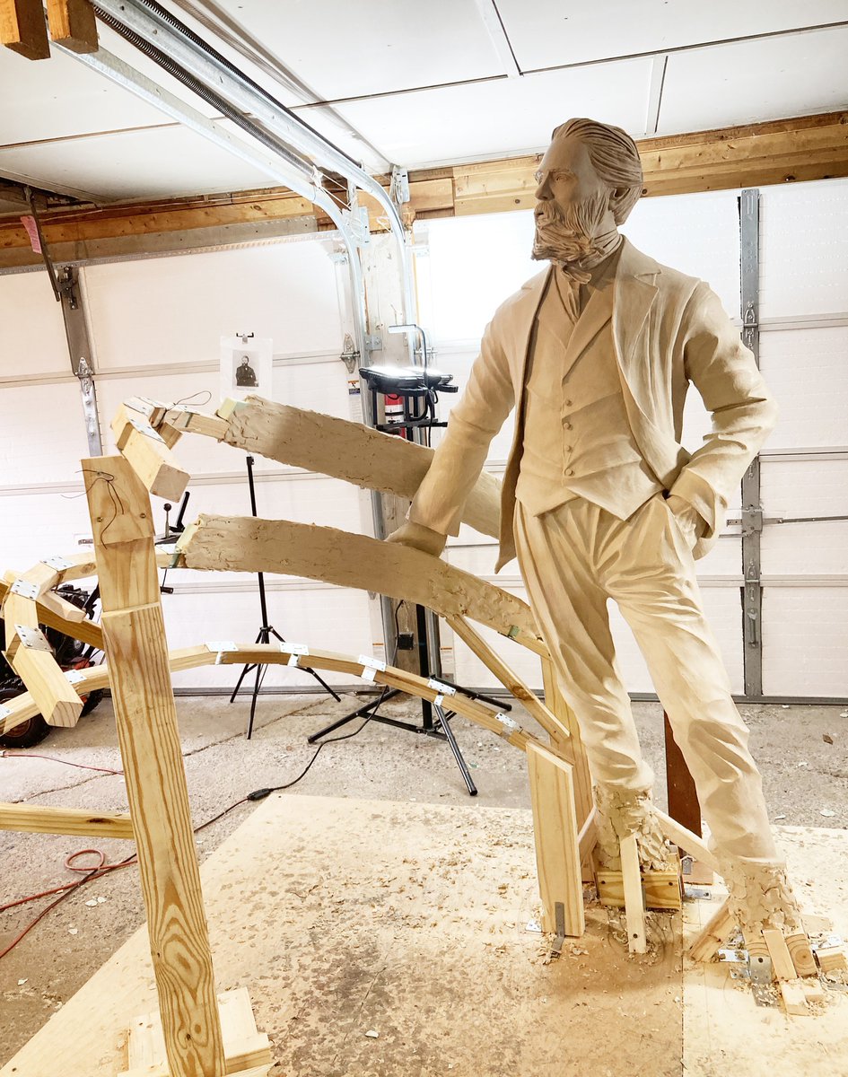 "We wanted to pass along pics from Stefanie Rocknak, the super talented artist who is designing New Bedford's Herman Melville statue. “Melville and Jonah’s Journey,” shows Melville rising from whale ribs, echoing Father Mapple’s hymn“The ribs and terrors in the whale …”