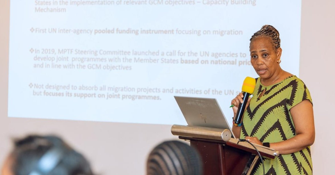 IOM at African Union (@iomatau) on Twitter photo This week, IOM together with <a href="/ECA_OFFICIAL/">ECA</a> & <a href="/GIZAfricanUnion/">GIZ African Union</a> supported <a href="/AU_HHS/">AU Health,Humanitarian Affairs&Social Development</a> to enhance the capacity of AU Member States' in reporting under the Migration Policy Framework for Africa & the GCM.
Huge thanks to <a href="/mission_japan/">Mission of Japan to the African Union</a> 🇯🇵 for the support!
#GlobalGoals #DarEsSalaam 🇹🇿 This week, IOM together with <a href="/ECA_OFFICIAL/">ECA</a> & <a href="/GIZAfricanUnion/">GIZ African Union</a> supported <a href="/AU_HHS/">AU Health,Humanitarian Affairs&Social Development</a> to enhance the capacity of AU Member States' in reporting under the Migration Policy Framework for Africa & the GCM.
Huge thanks to <a href="/mission_japan/">Mission of Japan to the African Union</a> 🇯🇵 for the support!
#GlobalGoals #DarEsSalaam 🇹🇿