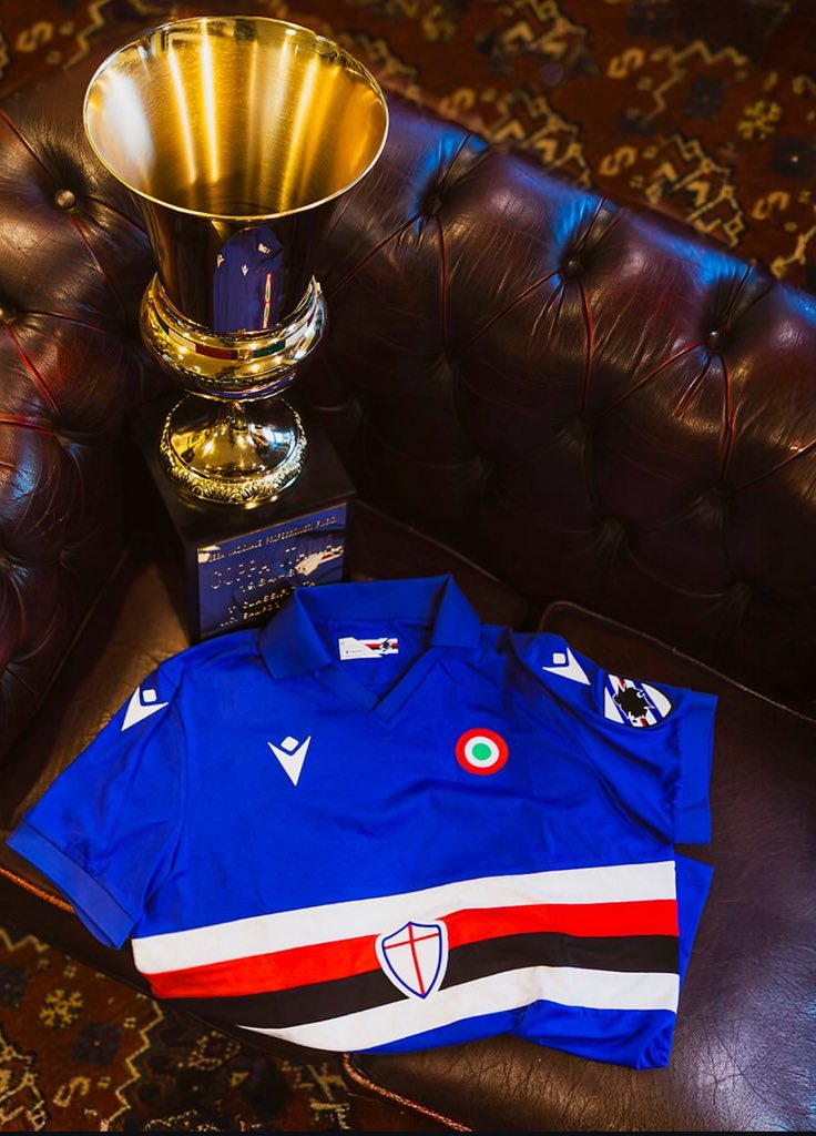 Sampdoria x Macron Limited Edition 

40 years on from their 1985 Coppa Italia victory - classy 🔵⚪️🔴⚫️