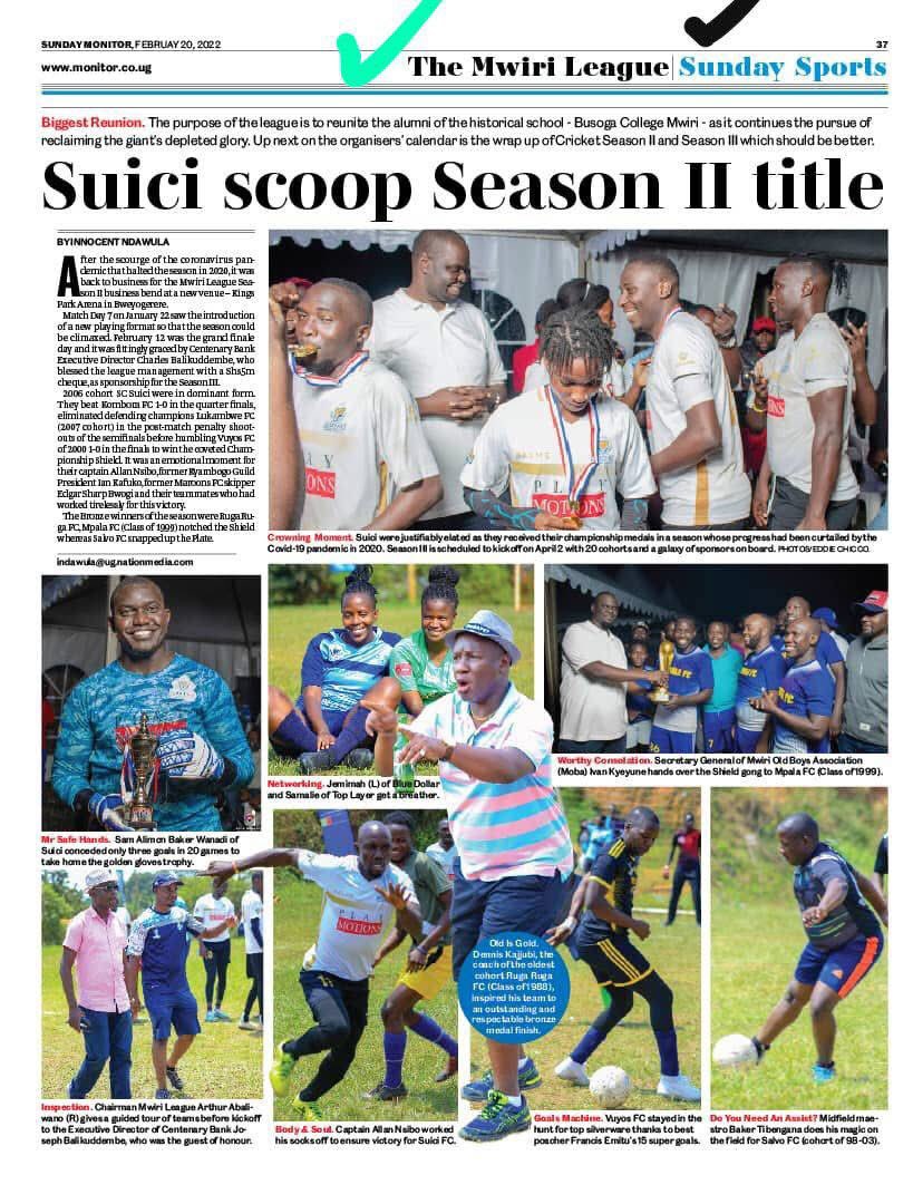 MwiriLeague's tweet image. THROWBACK THURSDAY🔥
Remembering the glory days... @ScSuici  historic win in #ML2 🏆

February 12th, 2022, will forever be etched in our memories. The day @ScSuici was crowned champion of #ML2  after a thrilling 1-0 win over @UnitedVuyos in the finals at Kings Park Arena,…