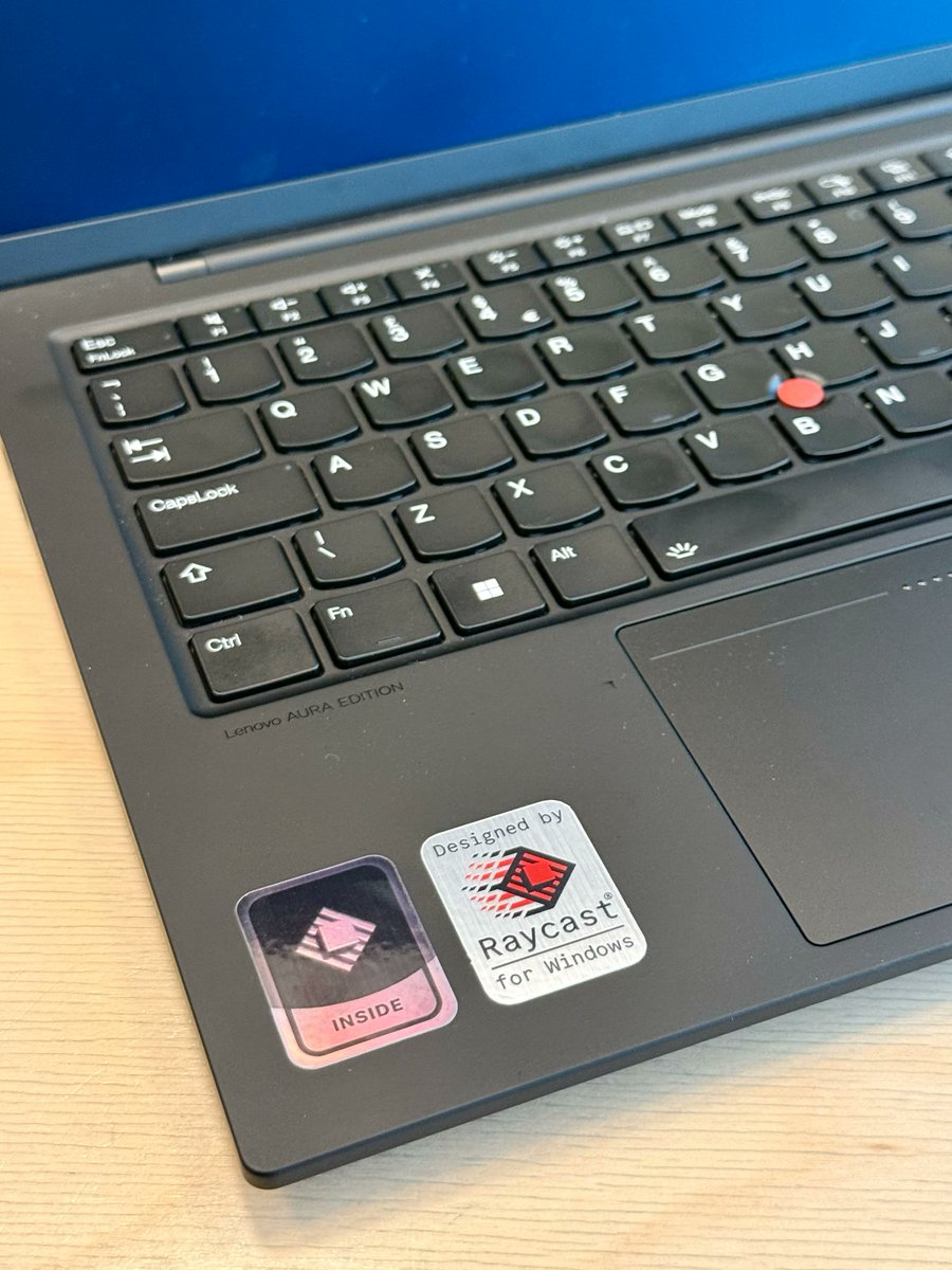 thomaspaulmann's tweet image. Surprise sticker pack for the team to celebrate the Windows launch.
Thinking of adding it to our merch store. Should we?