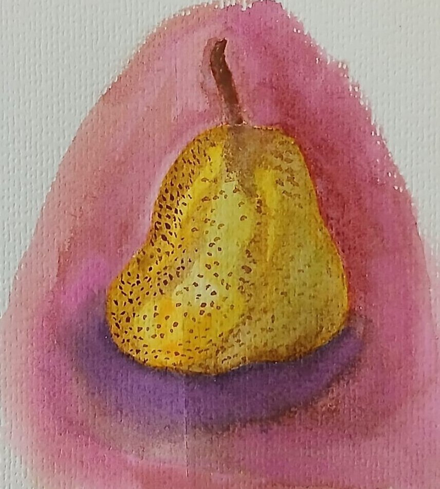 rosemayplays's tweet photo. It's just a sweet, juicy pear - Watercolour practice

#art #illustration #watercolor #watercolour #traditionalart #artjourney #ArtistOnTwitter https://t.co/1WCMBcZLsJ