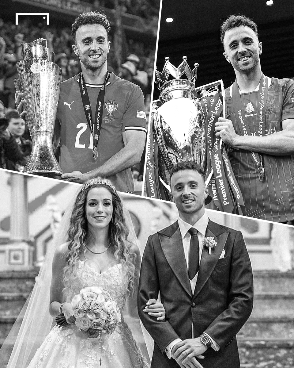 GOAL_ID's tweet photo. Beberapa bulan yang lalu menjadi momen berbahagia bagi Diogo Jota, ia memenangkan Liga Premier Inggris dan UEFA Nations League 🏆 dan juga menikahi wanita yang ia cintai ❤️

Dan sekarang semua orang mengucapkan selamat tinggal kepadanya dengan kesedihan yang mendalam 💔 https://t.co/9uHheLHdlE