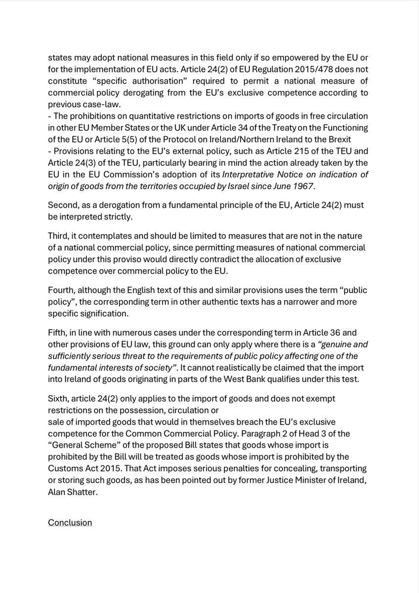 Ireland Israel Alliance (@irlisralliance) on Twitter photo Our letter, sent this morning, to the <a href="/EU_Commission/">European Commission</a> re the Irish government’s proposed 'Israeli Settlements in the Occupied Palestinian Territory (Prohibition of Importation of Goods) Bill 2025'.
Our letter (which you can read in full below) concludes by stating that the Our letter, sent this morning, to the <a href="/EU_Commission/">European Commission</a> re the Irish government’s proposed 'Israeli Settlements in the Occupied Palestinian Territory (Prohibition of Importation of Goods) Bill 2025'.
Our letter (which you can read in full below) concludes by stating that the