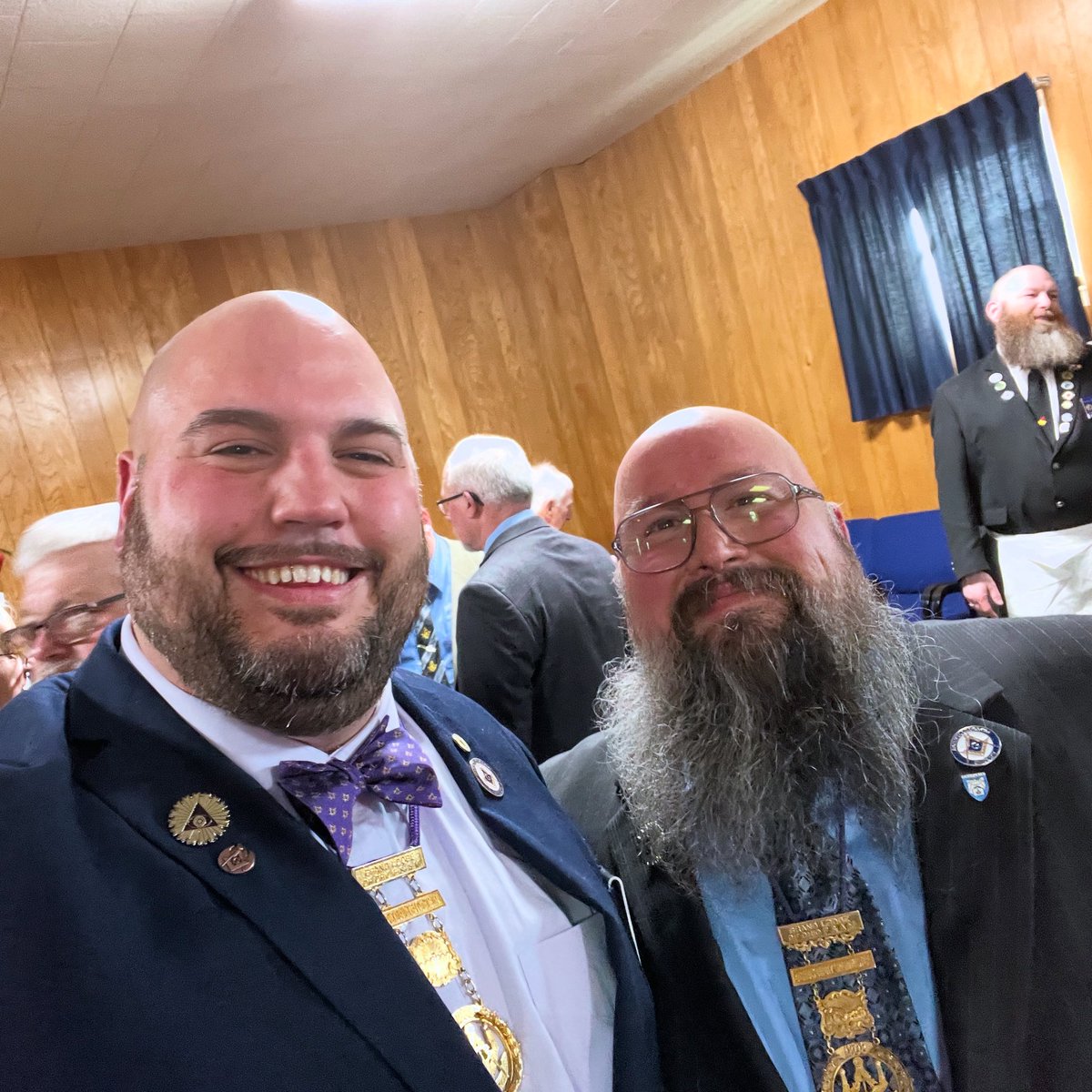 RWB Jason Gorney &amp; RWB Jim Hall get a selfie at Homeworth Lodge’s Reconsecrstion! Hear about this and more on Episode 114: The Deputies!
TravelingManPodcast.com
#BeLegendary #Freemasonry #Brothers #ThursdayThoughts