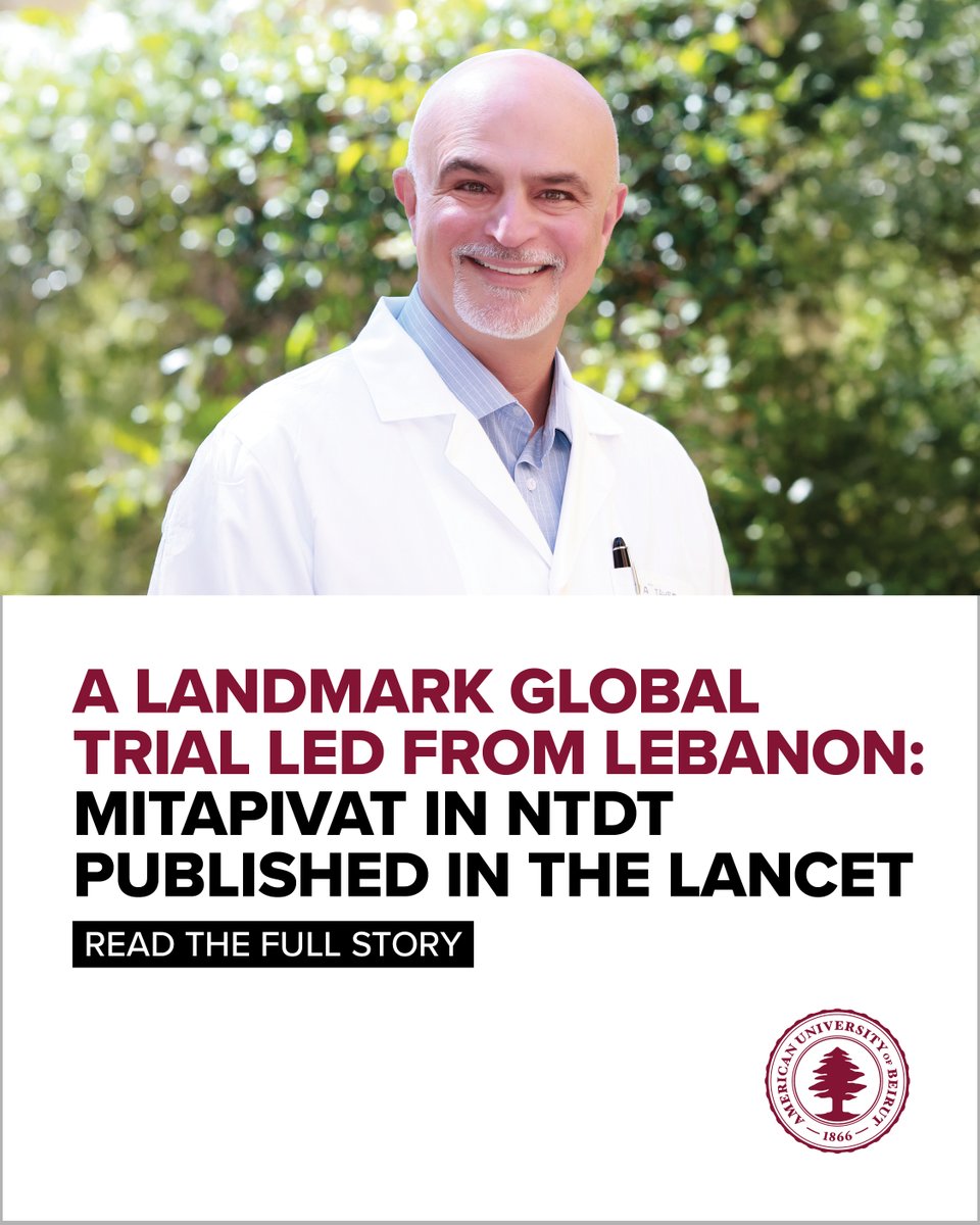 A landmark global phase 3 clinical trial led by Dr. Ali Taher from AUB and the Chronic Care Center marks a breakthrough in thalassemia care. Published in The Lancet, the study is the first to demonstrate the efficacy of an oral therapy—mitapivat—for both alpha and beta forms of
