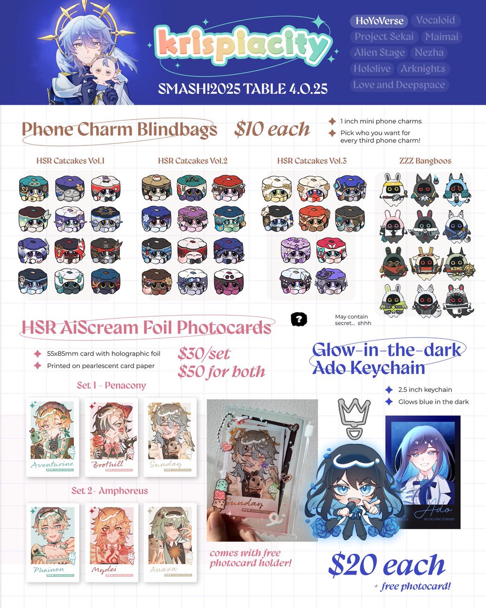 krispiacity's tweet image. SYDNEY SMASH CATALOGUE!!! See you guys at Table 4.O.25 on Level 4 next week πππ
Preorder form and rest of catalogue in π§΅