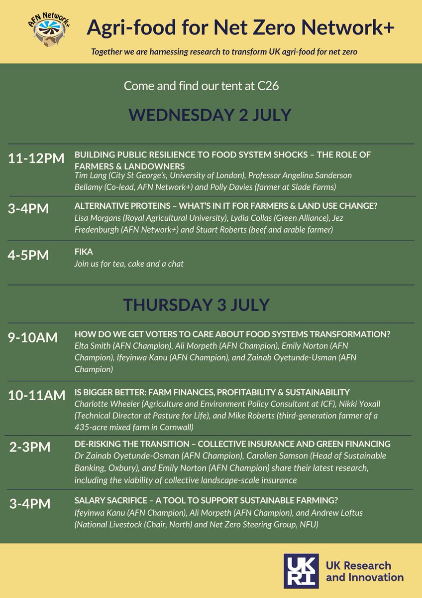 AFNnetwork's tweet image. Day 2 at #Groundswell25 with 2 fab sessions already under our belt and 2 more to look forward to:
💹 De-risking the transition – collective insurance and green financing 2-3pm
💷 Salary sacrifice – a tool to support sustainable farming? More details here 👉tinyurl.com/2jnadcm5