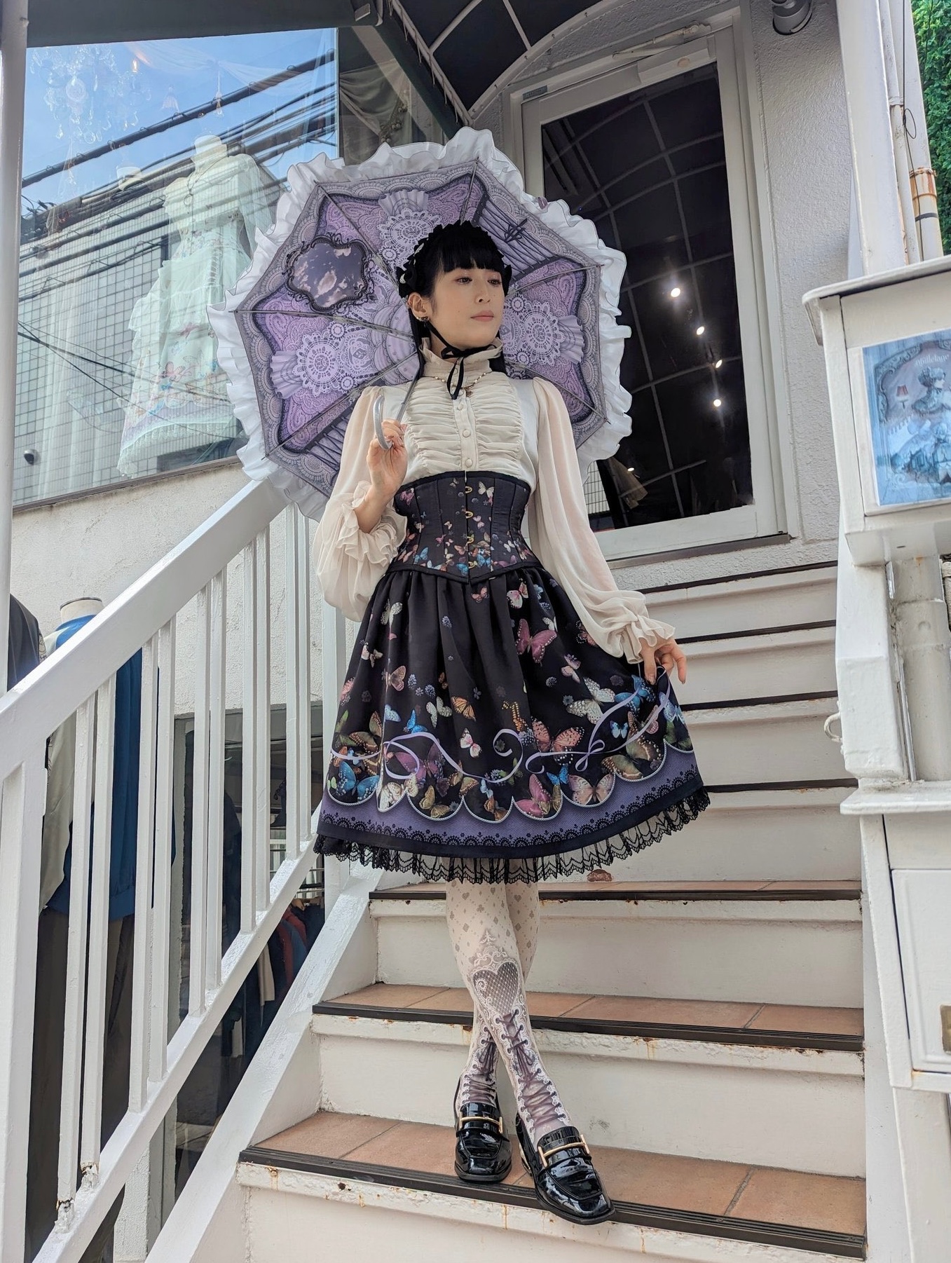 アビエタージュ バタフライコルセット【アイボリーサイズ5】 受注生産】Noir ロングコルセット (アイボリー) - 【公式