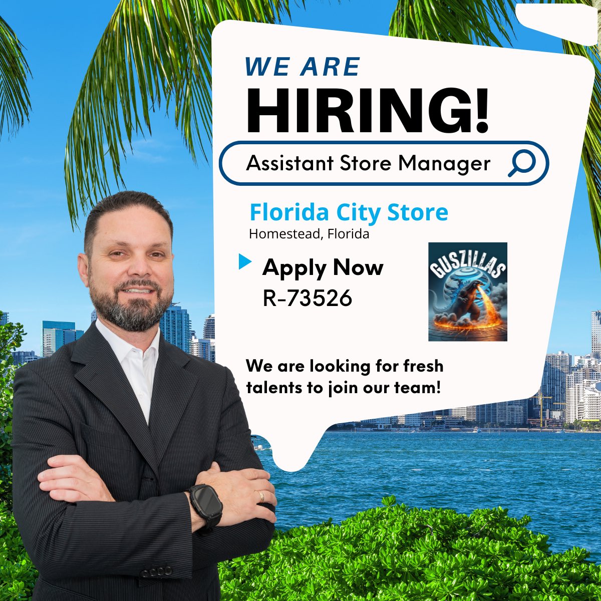 We are looking for a talented ASM for Florida City Store!
Apply today!