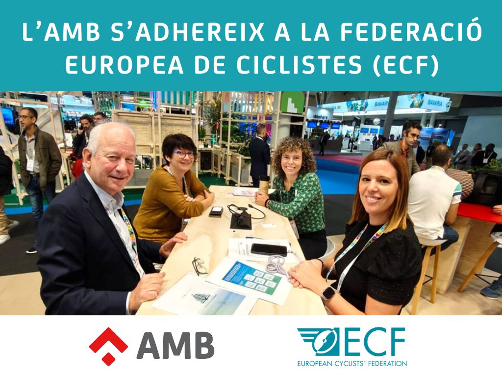 Bicicleta AMB (@bicicletaamb) on Twitter photo L’AMB s’adhereix a la <a href="/EuCyclistsFed/">European Cyclists' Federation</a> per consolidar l’impuls de la 🚲 🚲
L'AMB formarà part de la Cities & Regions for Cyclists, una xarxa d'administracions públiques compromeses amb la promoció de la mobilitat en bicicleta.
🔗 Més info: bit.ly/3GamLQ6 L’AMB s’adhereix a la <a href="/EuCyclistsFed/">European Cyclists' Federation</a> per consolidar l’impuls de la 🚲 🚲
L'AMB formarà part de la Cities & Regions for Cyclists, una xarxa d'administracions públiques compromeses amb la promoció de la mobilitat en bicicleta.
🔗 Més info: bit.ly/3GamLQ6