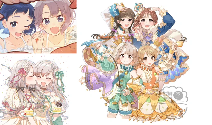 #デレステ10thツアー千秋楽 Sola-iris&amp;なの・くらうん(&amp;miroir)の応援広告を描かせていただけることになりました! 頑張っていいもの描けるようにするので、応援よろしくお願いします