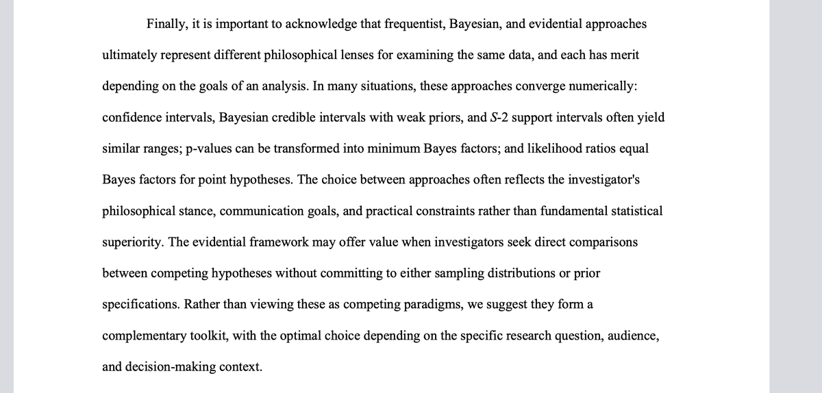 Michael Harhay (@michael_harhay) on Twitter photo Trial Analysis & Interpretation in Critical Care Using the Evidential (Likelihood) Approach
OA <a href="/ATSBlueEditor/">ATS Blue Journal</a>:
atsjournals.org/doi/abs/10.116…
Frequentist, Bayesian, & evidential approaches form a complementary toolkit for critical care research.
<a href="/f_g_zampieri/">Fernando Zampieri</a> <a href="/FanLi90/">Fan Li</a> <a href="/nualameyer/">Nuala Meyer</a> Trial Analysis & Interpretation in Critical Care Using the Evidential (Likelihood) Approach
OA <a href="/ATSBlueEditor/">ATS Blue Journal</a>:
atsjournals.org/doi/abs/10.116…
Frequentist, Bayesian, & evidential approaches form a complementary toolkit for critical care research.
<a href="/f_g_zampieri/">Fernando Zampieri</a> <a href="/FanLi90/">Fan Li</a> <a href="/nualameyer/">Nuala Meyer</a>