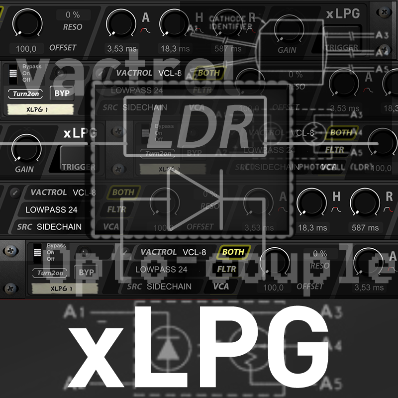 Turn2on's tweet image. xLPG Update 1.1.0:
- updated graphic
- fixed audio clicks (if switch between modes and vactrols)
LowPass gate (Vactrol-based VCA/VCF/LPG) Rack Extension for #Reason
reasonstudios.com/shop/rack-exte…
#addon #rackextension #effect #audio #lpg #lowpassgate #gate #modular #turn2on