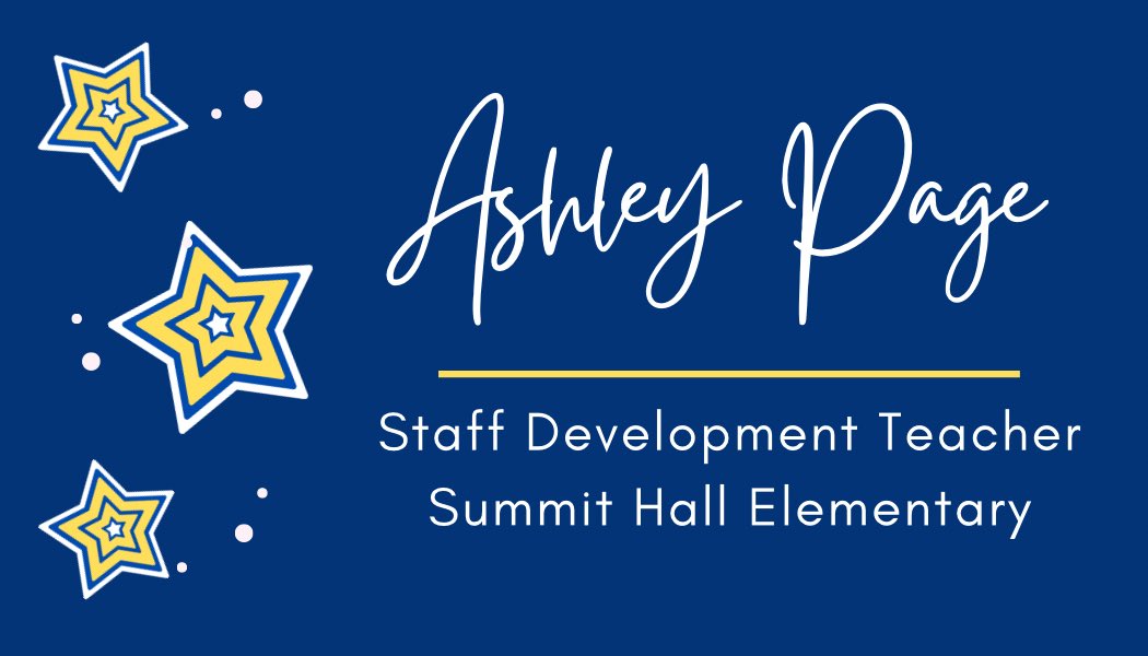 New adventure requires a new handle! I’m so excited to jump into this new role and be a part of the Summit Hall ES community! 💛💙