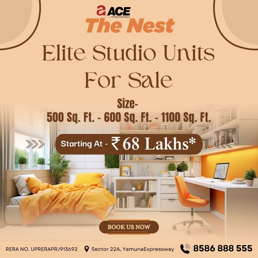 PropertynewsPro's tweet photo. π Just Launched!
π’ ACE The Nest β Smart Studio Apartment
π Sector 22A, Yamuna Expressway
π 500β1100 Sq. Ft.
π Modern Design | Elite Location | Perfect Investment
π Call: 8586 888 555
#ACENest #NewLaunch #StudioApartments #LuxuryStudios #YamunaExpressway #SmartLiving https://t.co/WYF9CHPlSA