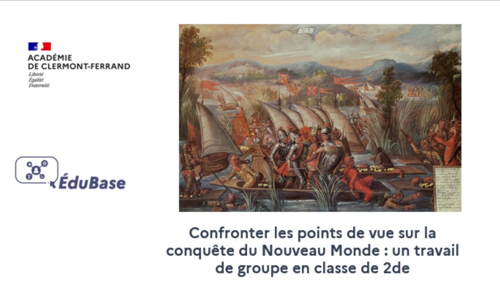 [#Rentrée2025HG🎒]

⛵️Confronter les points de vue sur la conquête du Nouveau Monde : un travail de groupe en classe de #2de, réalisé par <a href="/HGClermont/">HGClermont</a> et en ligne sur #édubase

👉edubase.eduscol.education.fr/fiche/21559